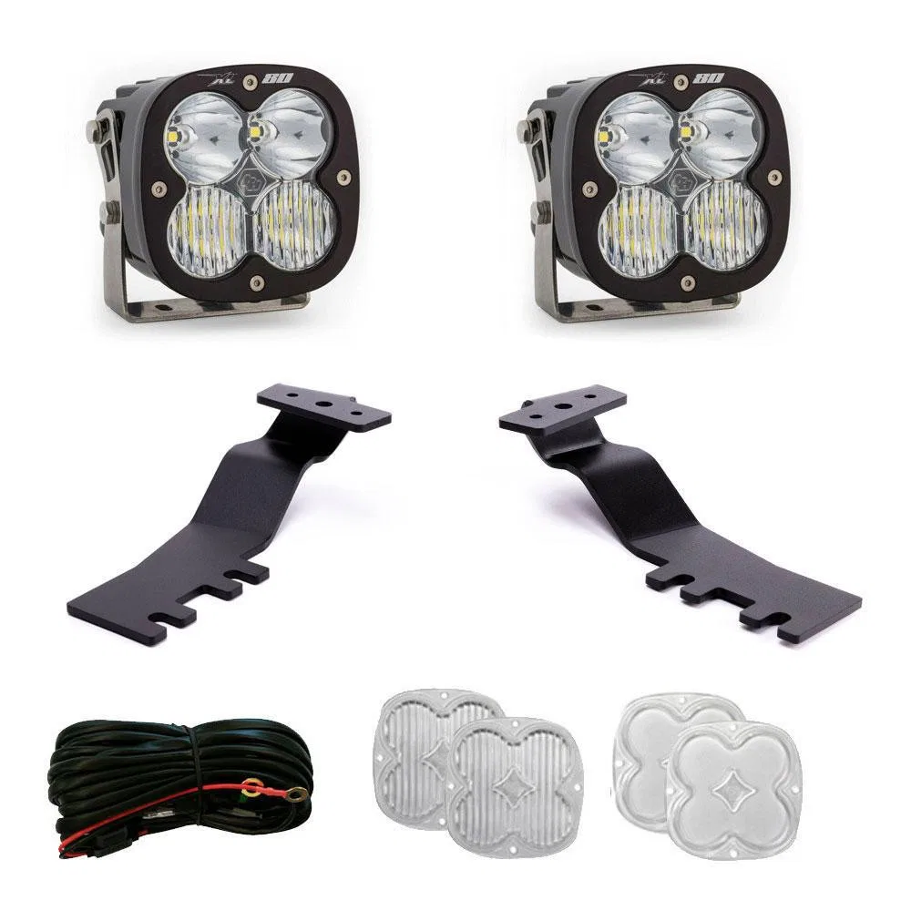 44-8268 – BAJA DESIGN Driving/ Fog Light, LED Bulb 4 XHP50 LED Bulbs 4.43 Inch Square 75.9 Watt Bulbs Amp Draw 5.5 AM...